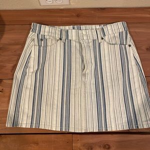 Two By Vince Camuto striped Denim Mini Ski…